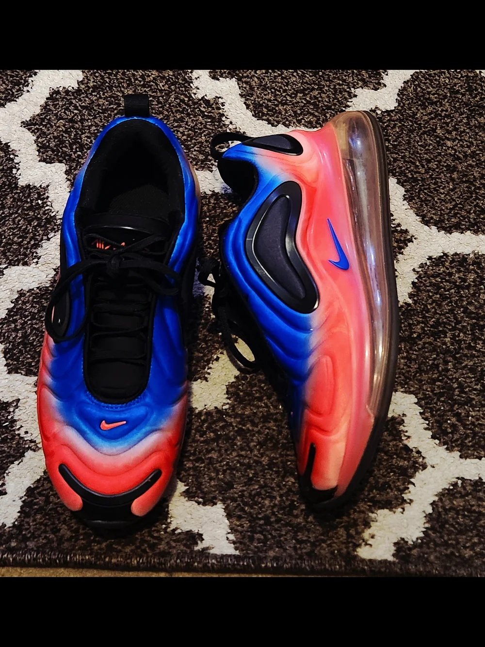 Nike Gradient Blue to Coral Athletic Sneakers